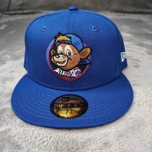 New Era Chicago Cubs Bear Mascot Logo 59FIFTY Fitted Hat Cap 7 3/8‎ Blue MLB